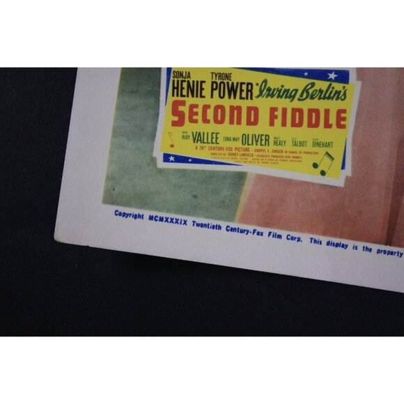 1939 Second Fiddle original lobby card 11x14", Sonja Henie, Tyrone Power, - Picture 5 of 10